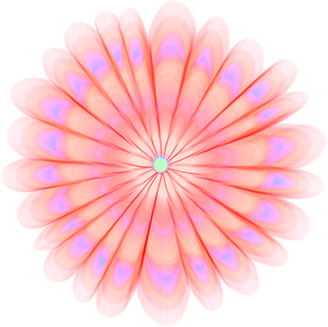 Psychedelic Flower illustration pink